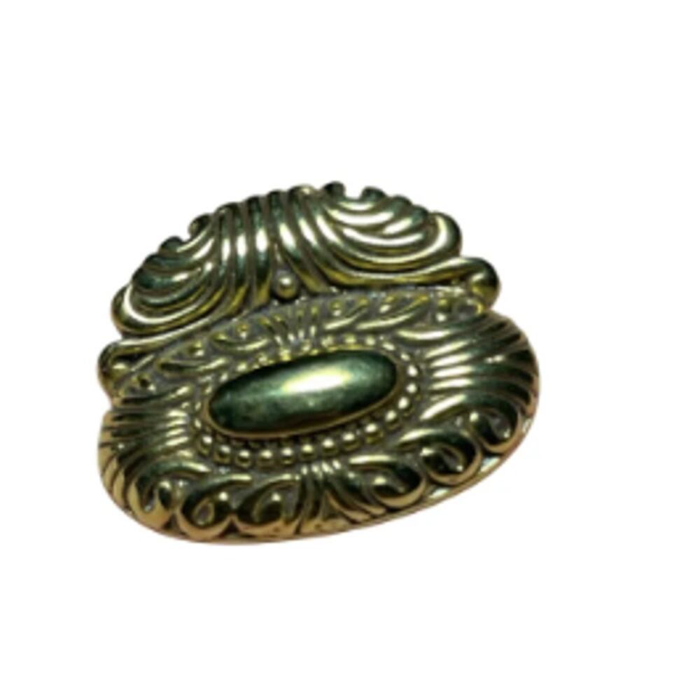 Gold Tone Necklace Pendant Marked Ornate Vintage Heritage Old Money Baroque EUC - Picture 3 of 7